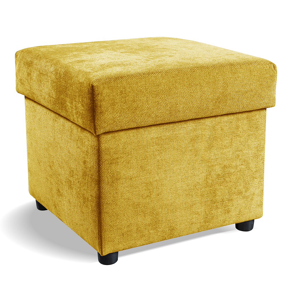 Taburet Zaza | 45x42x45 cm | Rosario 470 žlutá