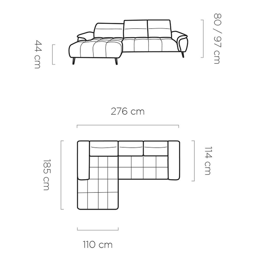 Sedací souprava MONTANA mini | levá | AKCE DO 30.12. 2022 | elektrický rozklad | světle hnědá