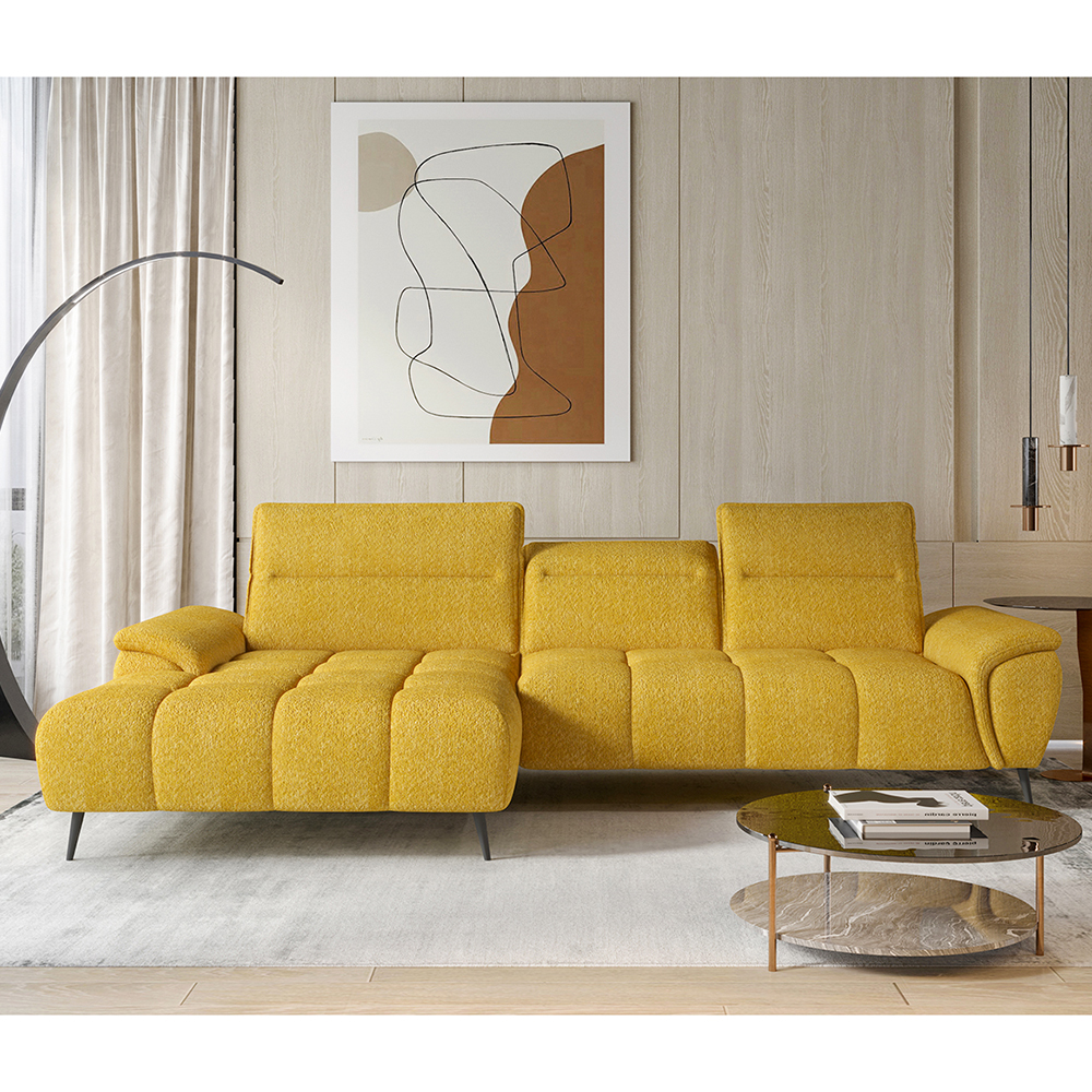 Sedací souprava MONTANA mini | levá | AKCE DO 30.12. 2022 | elektrický rozklad | světle hnědá