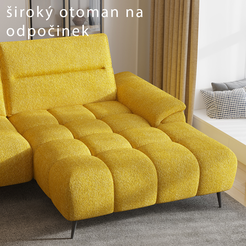 Sedací souprava MONTANA mini | pravá | AKCE DO 30.12. 2022 | elektrický rozklad | světle hnědá