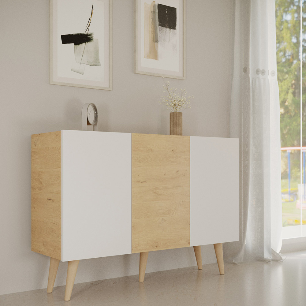 Toronto | komoda | dub artisan/bílá