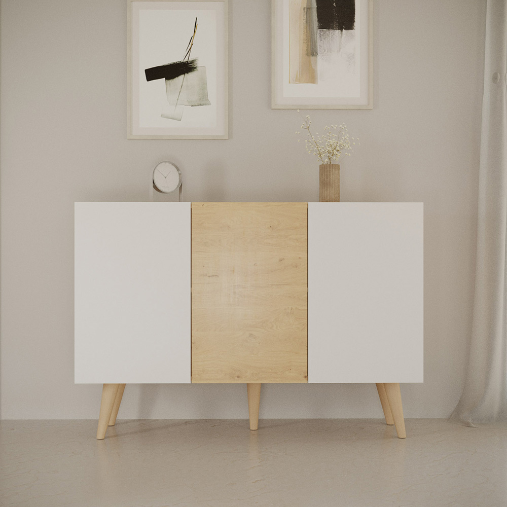 Toronto | komoda | dub artisan/bílá