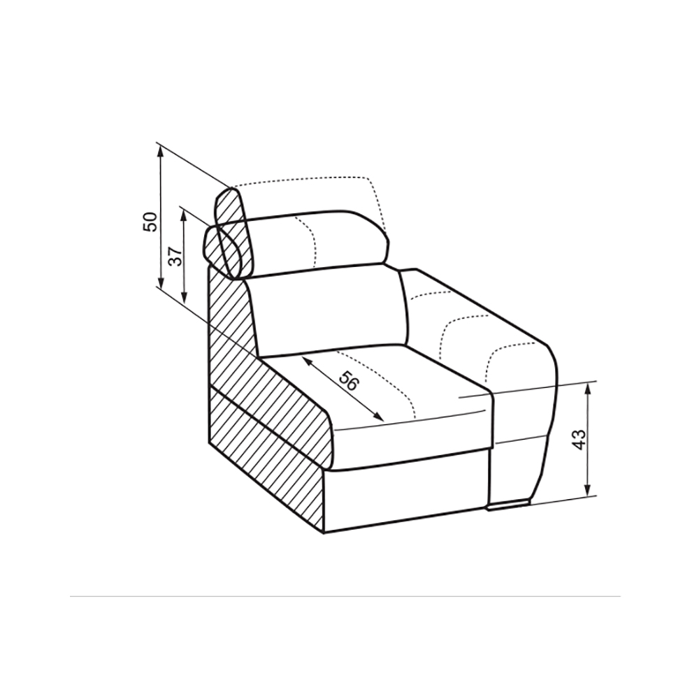Pohovka VENTO 2 | 164 cm | VÝBĚR TKANIN