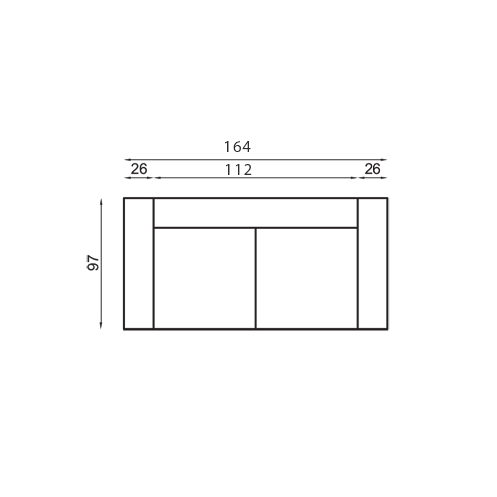 Pohovka VENTO 2 | 164 cm | VÝBĚR TKANIN