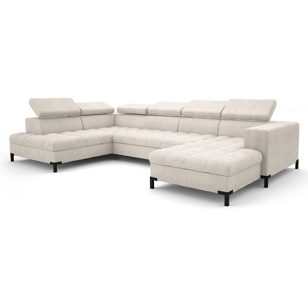 Sedací souprava ARTE | 200x348x190 cm | každodenní spaní + 2x úlož. prostor | VÝBĚR TKANIN a NOŽIČEK