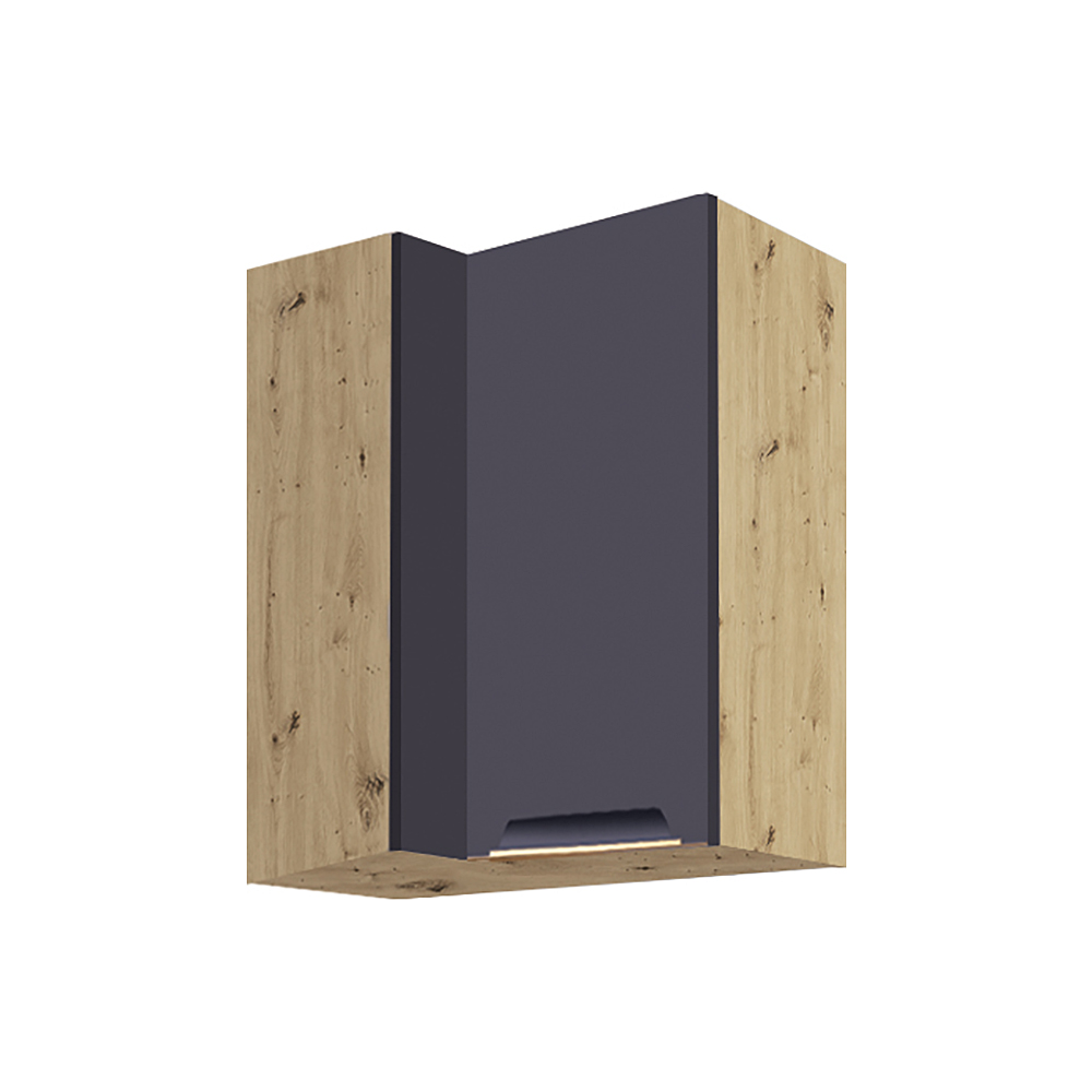 GLAMOUR m | horní skříňka rohová GLA-45G | 40x70 cm | modrá mat