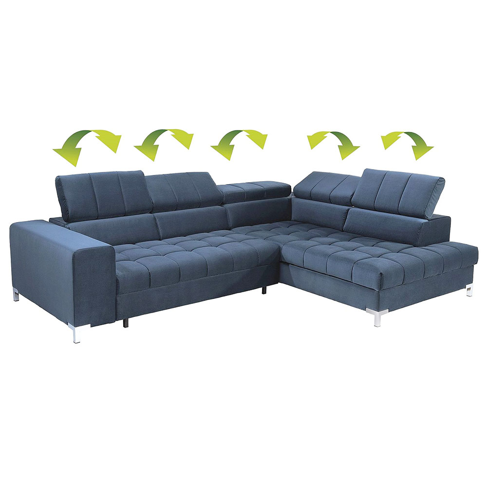 Sedací souprava ARTE | 284x200 cm | na každodenní spaní + úložný prostor | VÝBĚR TKANIN a NOŽIČEK