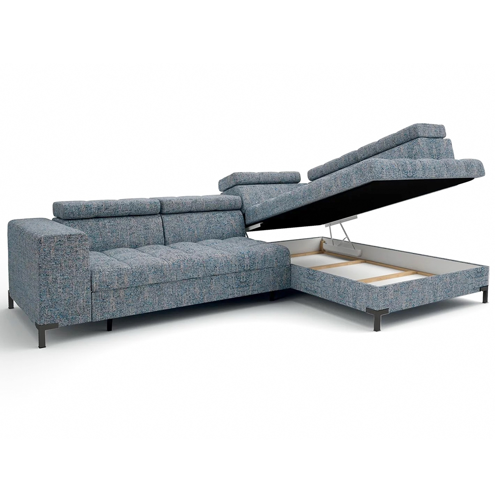 Sedací souprava ARTE | 284x200 cm | na každodenní spaní + úložný prostor | VÝBĚR TKANIN a NOŽIČEK
