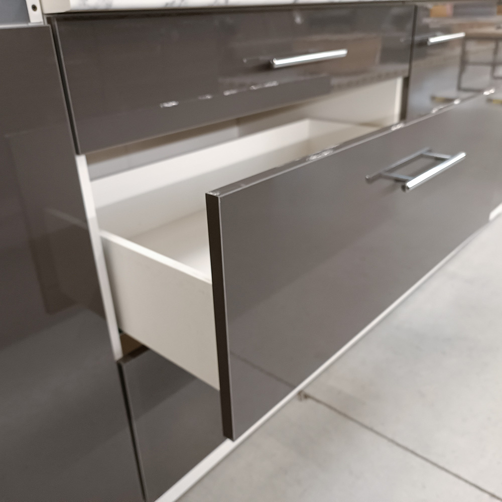 LARA gr | vysoká skříňka 30DK-162 CARGO 2F potravinová | 30 cm | UNI | šedá lesk