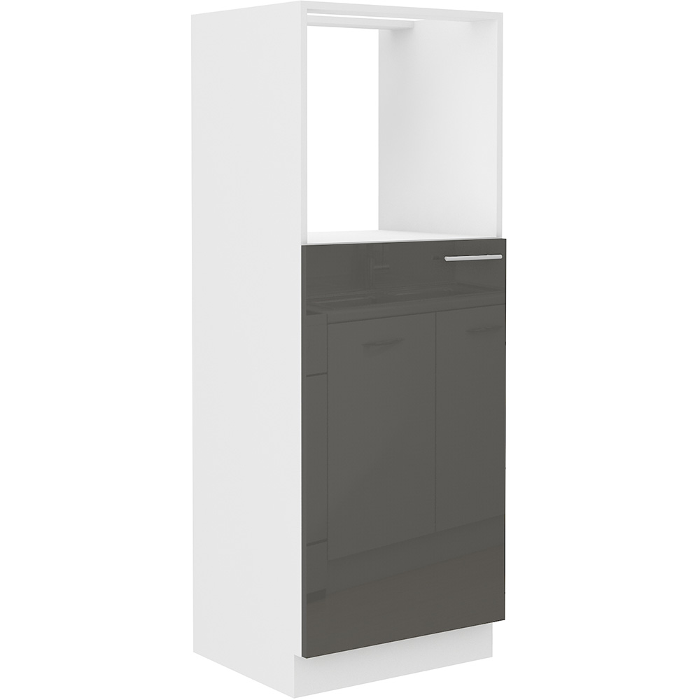 LARA gr | vysoká skříňka 60DKPL-162 1F pro vestavnou troubu | 60 cm | UNI | šedá lesk