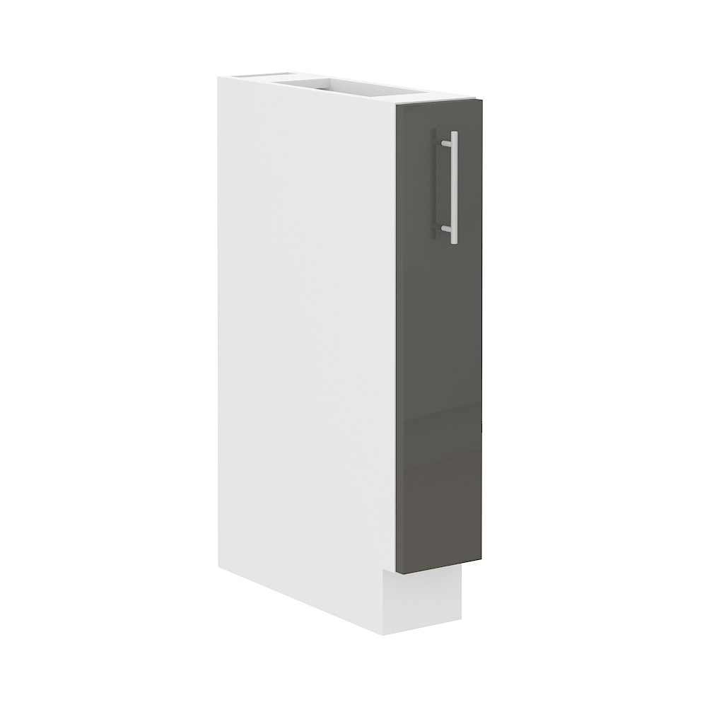 LARA gr | dolní skříňka 15D CARGO BB výsuvná | 15 cm | šedá lesk