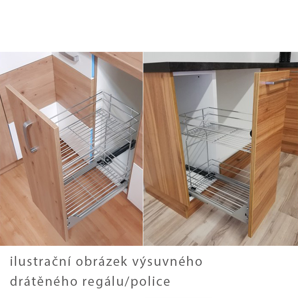 LARA gr | dolní skříňka 30D CARGO BB výsuvná | 30 cm | šedá lesk