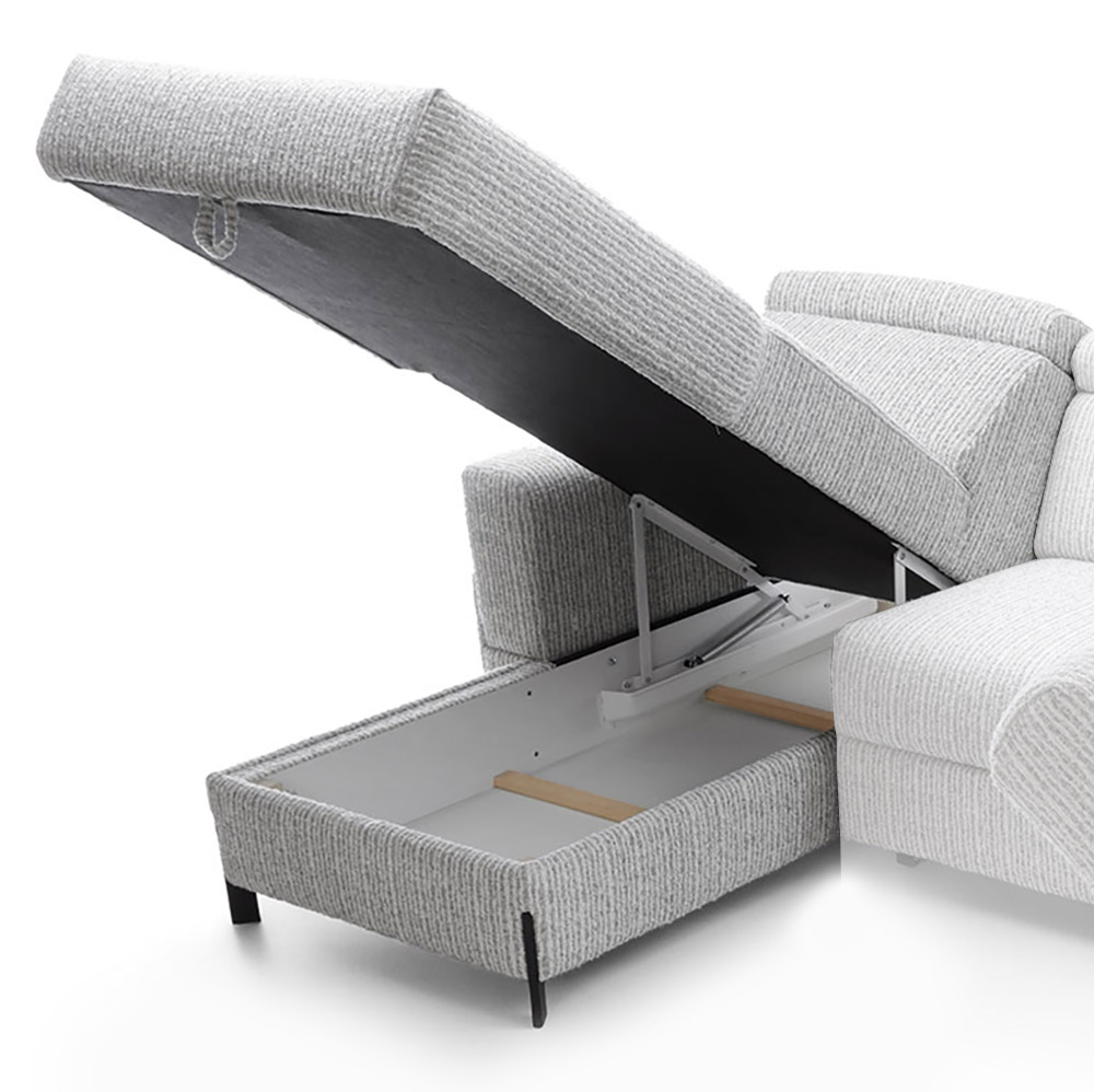 Sedací souprava ULISES U | 179x331x225 | rozkládací + úložný prostor | VÝBĚR TKANIN a NOŽIČEK