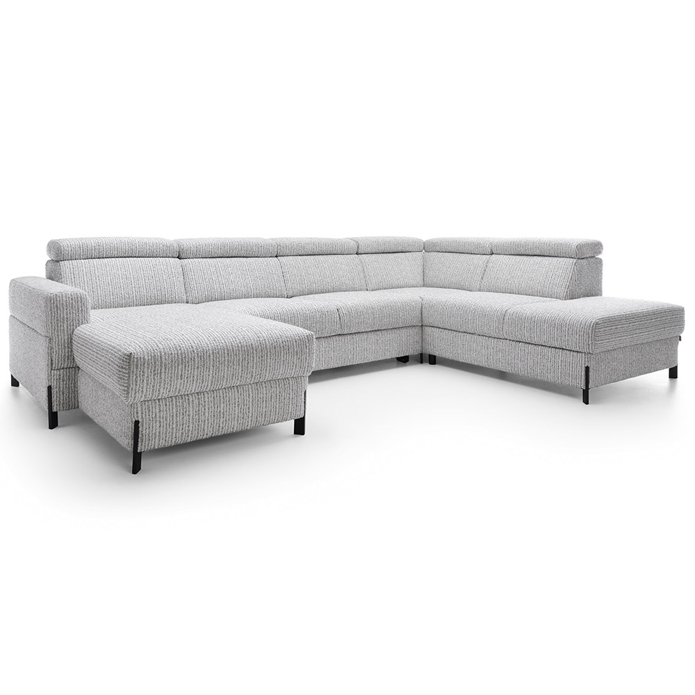 Sedací souprava ULISES U | 179x331x225 | rozkládací + úložný prostor | VÝBĚR TKANIN a NOŽIČEK