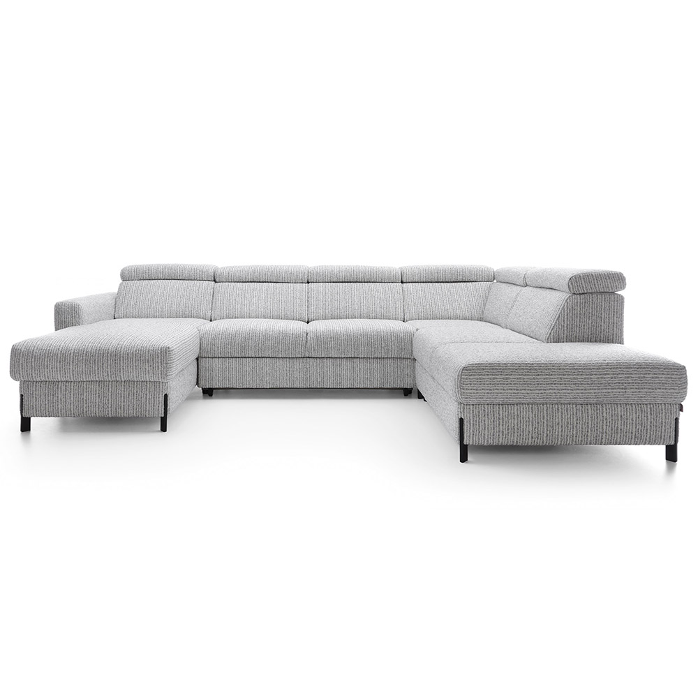 Sedací souprava ULISES U | 179x331x225 | rozkládací + úložný prostor | VÝBĚR TKANIN a NOŽIČEK