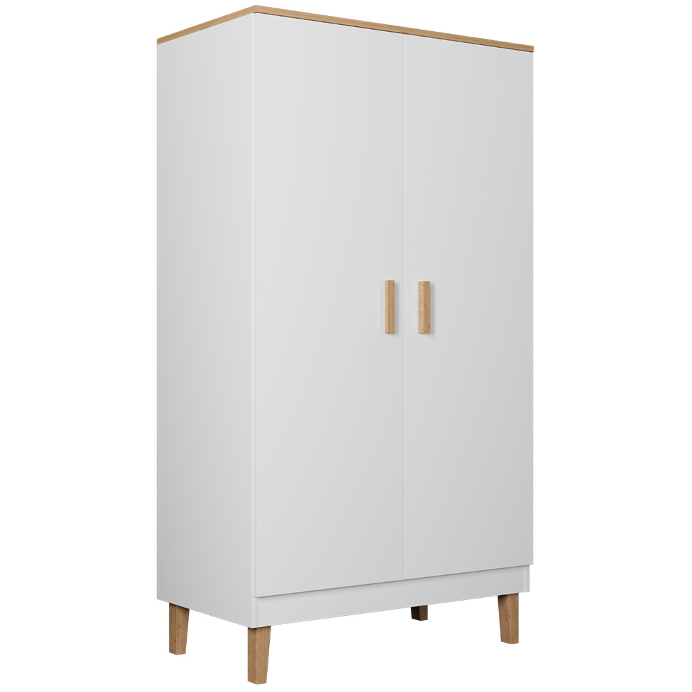 Denver KOT | šatní skříň | bílá/hikora