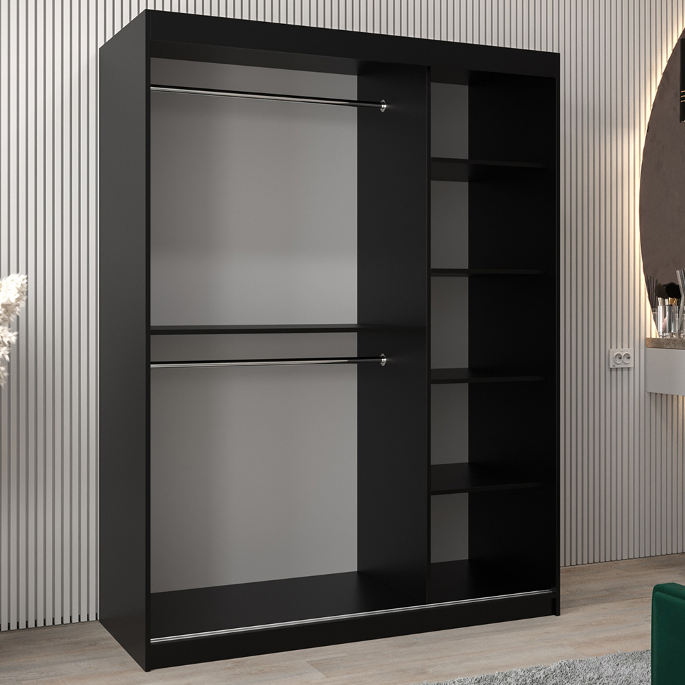 Šatní skříň Lamelo 1 - 150 cm | černá/artisan