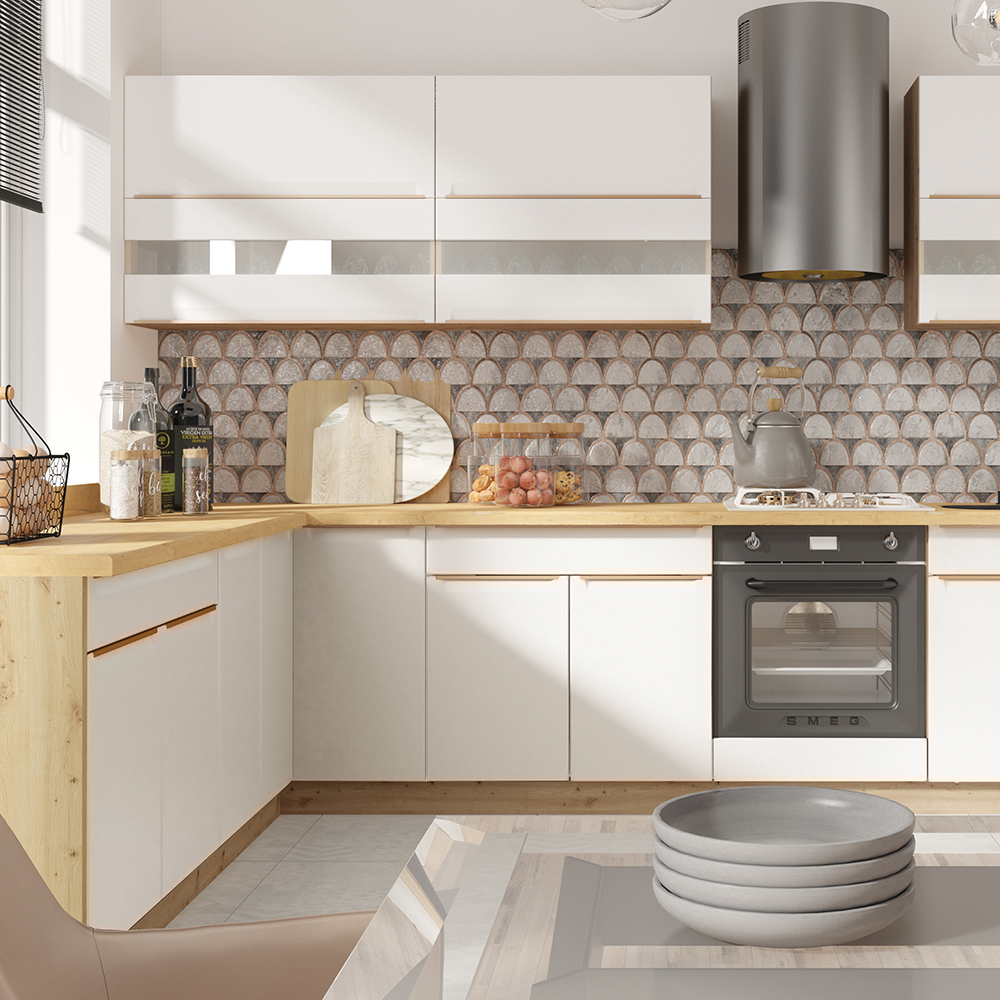 GLAMOUR b | dolní skříňka GLA-12D dřezová | 80 cm | bílá mat