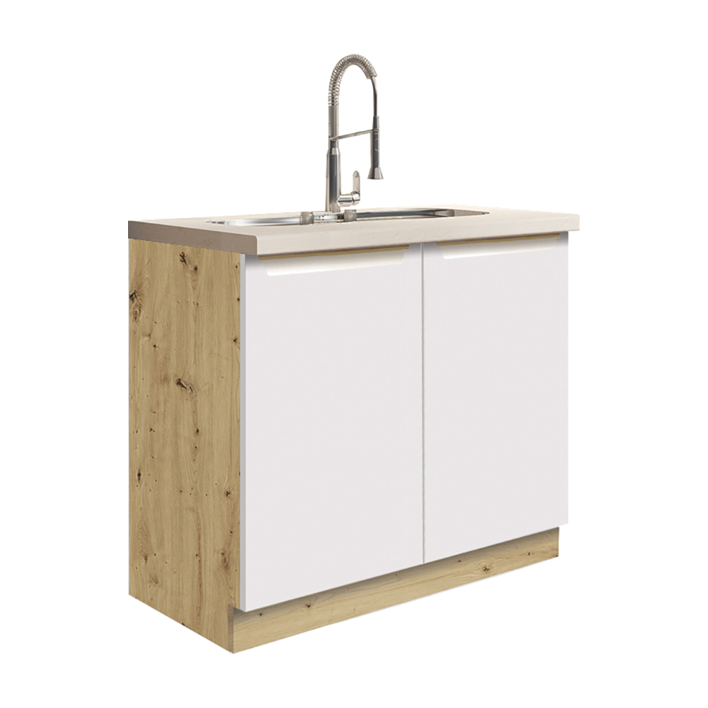 GLAMOUR b | dolní skříňka GLA-13D dřezová | 90 cm  | bílá mat