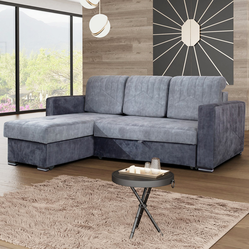 Sedací souprava TUNIS | levá | VELKÁ SPACÍ PLOCHA až 206x203 cm | VÝBĚR TKANIN