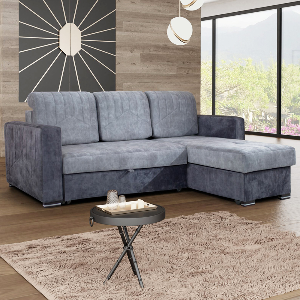 Sedací souprava TUNIS | pravá | VELKÁ SPACÍ PLOCHA až 206x203 cm | VÝBĚR TKANIN