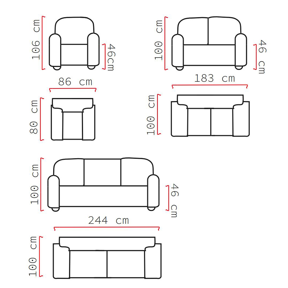 Sedací sestava PANAMA 3+2+1 | rozkládací + úložný prostor | VÝBĚR TKANIN