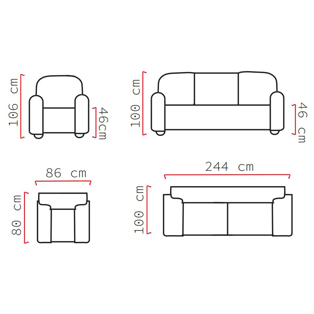 Sedací sestava PANAMA 3+1+1 | rozkládací + úložný prostor | VÝBĚR TKANIN
