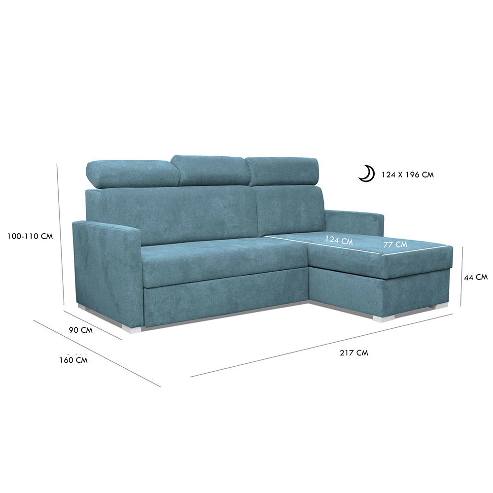 Malá sedací souprava HUGO MINI | 217x160 cm | VÝBĚR TKANIN