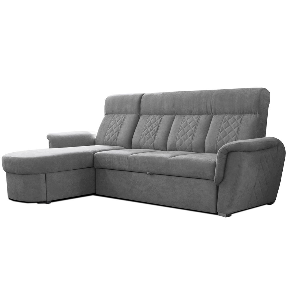 Sedací souprava BOSTON | levá | EXTRA VYSOKÝ sedák a záda | hnědošedá S POVRCHOVOU ÚPRAVOU