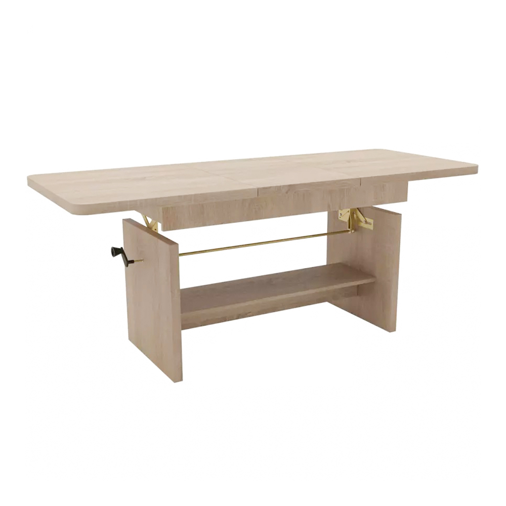 Konferenční stolek JANEK 2v1 | rozkládací 116-156 cm | sonoma