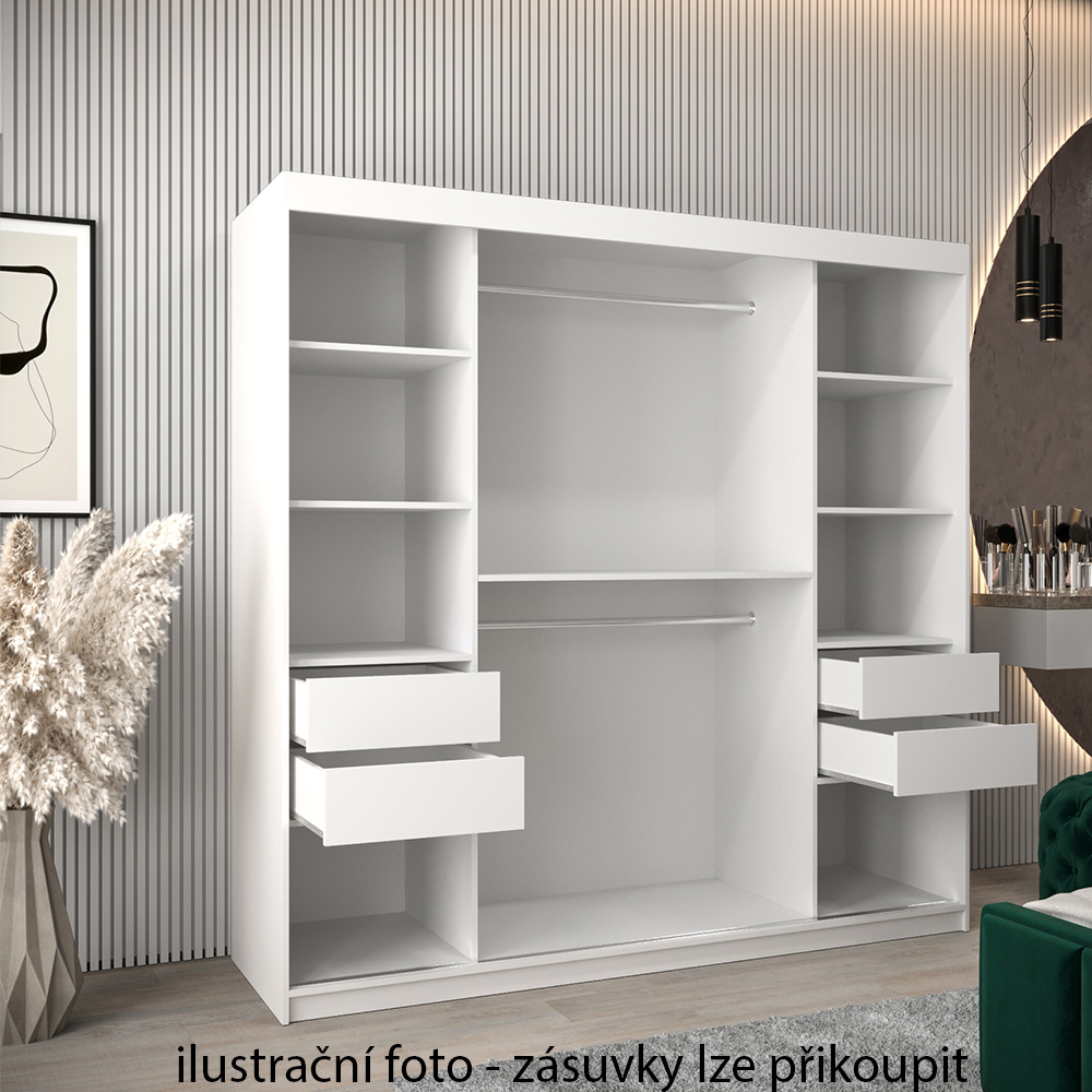 Šatní skříň Tokyo 1 | 200 cm | bílá/artisan