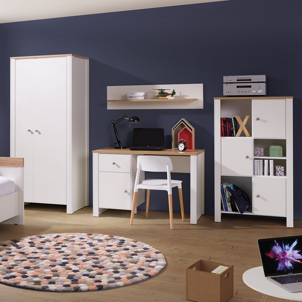 BERG | TV stolek 15 | 112 cm | krémová/dub zlatý