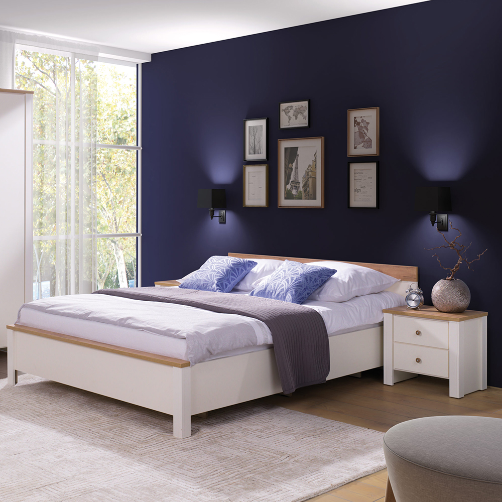 BERG | TV stolek 15 | 112 cm | krémová/dub zlatý