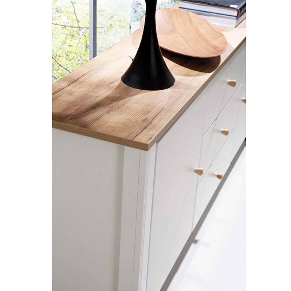 BERG | TV stolek 15 | 112 cm | krémová/dub zlatý