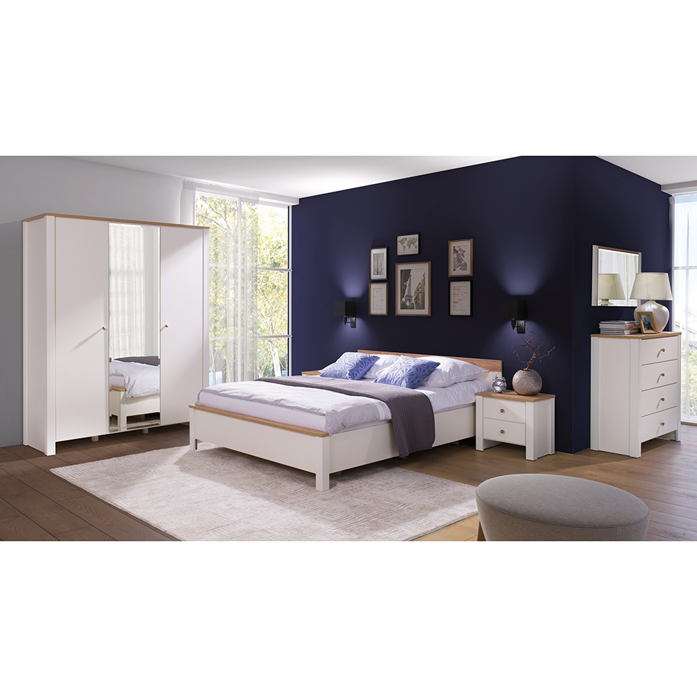 BERG | šatní skříň 10 | 105 cm | krémová/dub zlatý