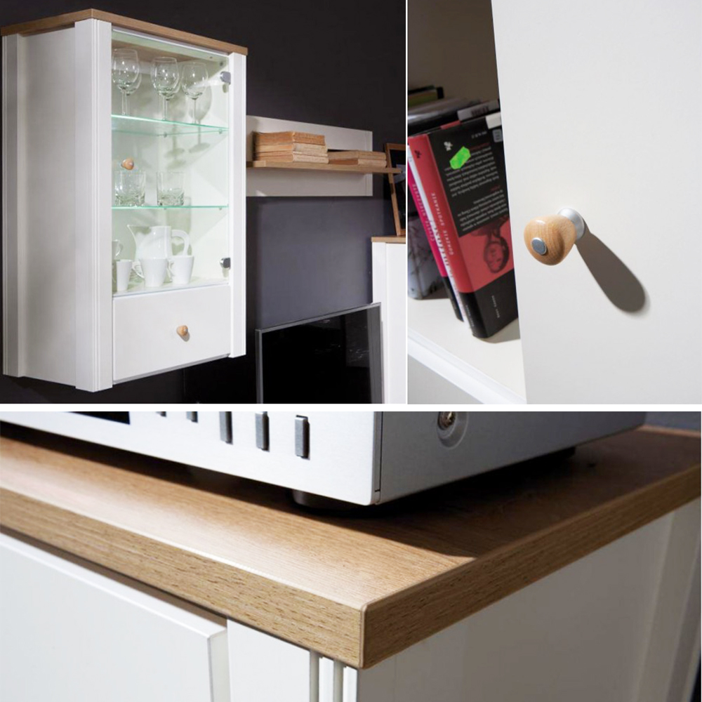 BERG | šatní skříň 10 | 105 cm | krémová/dub zlatý