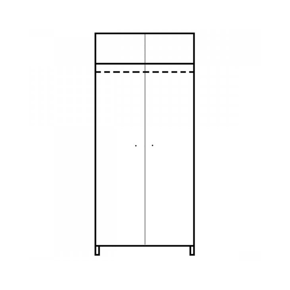 BERG | šatní skříň 10 | 105 cm | krémová/dub zlatý