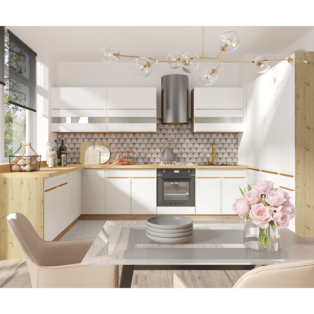 GLAMOUR b | horní skříňka výklopná GLA-41G | 80 cm | bílá mat