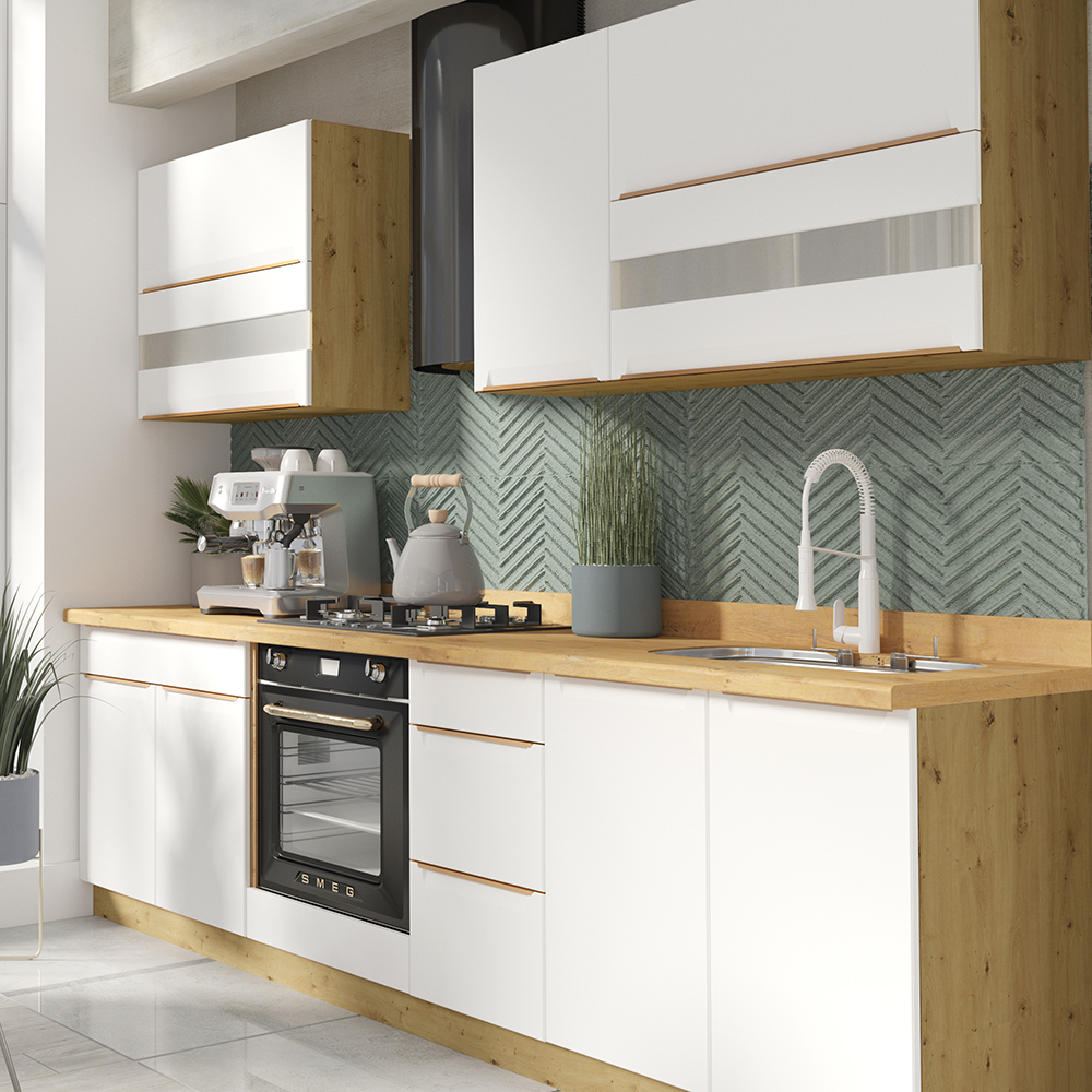 GLAMOUR b | horní skříňka výklopná GLA-42G | 90 cm | bílá mat