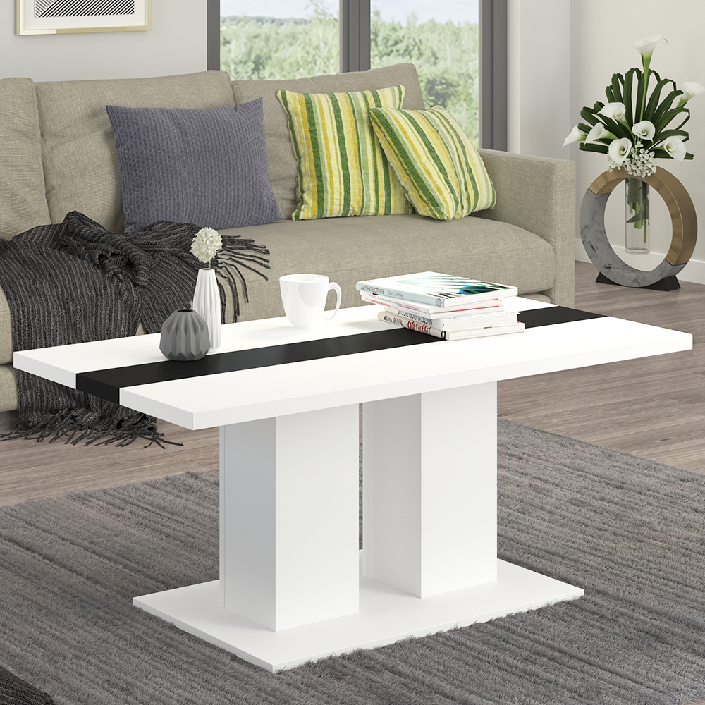 Konferenční stolek BOSTONA | 110x60 cm | bílá