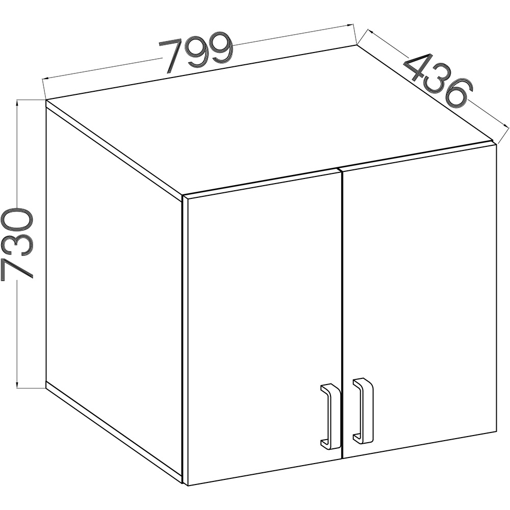 MELTA | závěsná skříňka AR104 | 79,9 cm | artisan