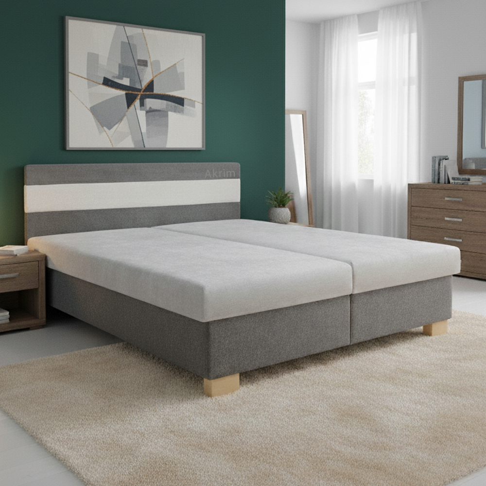 Dvoulůžko LINDA | 160x200 cm | pevný rošt | VÝBĚR POTAHU A MATRACE | z ČR