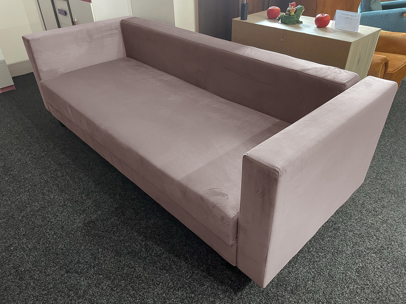 Pohovka BELLA | 232 cm | rozkládací 148x200 | pudrová lila | VÝPRODEJ II. jakost