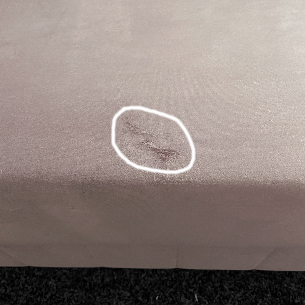 Pohovka BELLA | 232 cm | rozkládací 148x200 | pudrová lila | VÝPRODEJ II. jakost