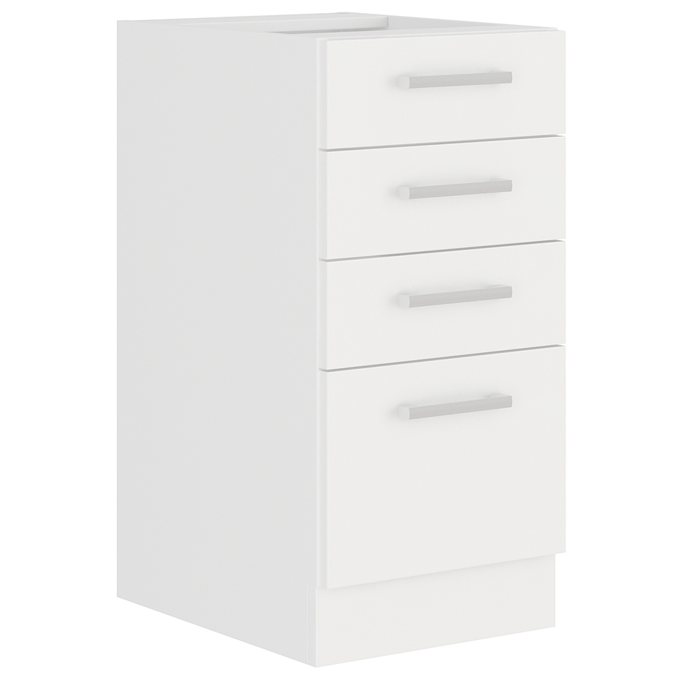 EKO WHITE | dolní skřínka 40D 4S se zásuvkami | 40 cm | bílá mat