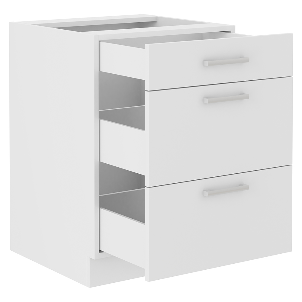 EKO WHITE | dolní skřínka 60D 3S se zásuvkami | 60 cm | bílá mat