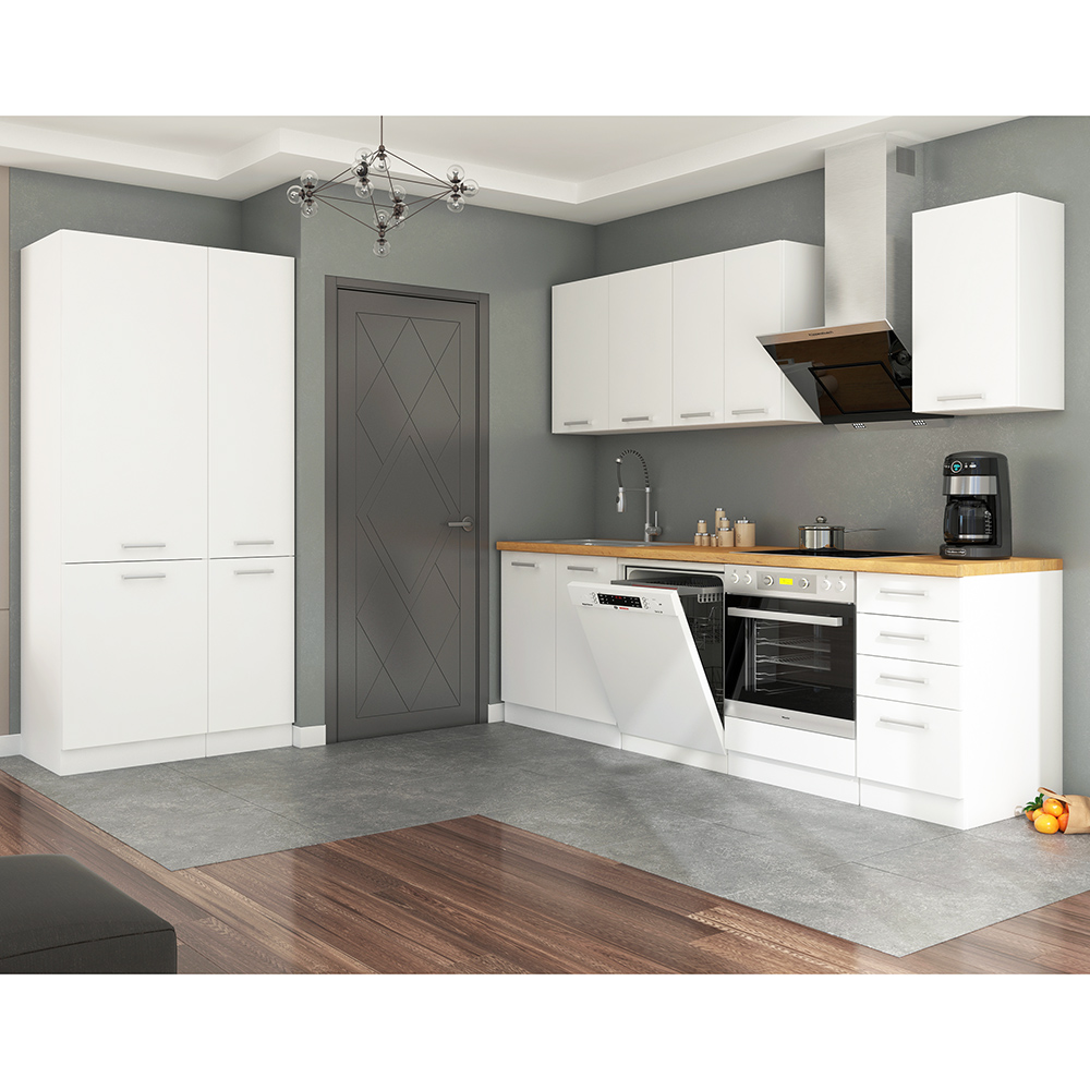 EKO WHITE | horní skřínka 80GS-72 2F prosklená | 80 cm | bílá mat