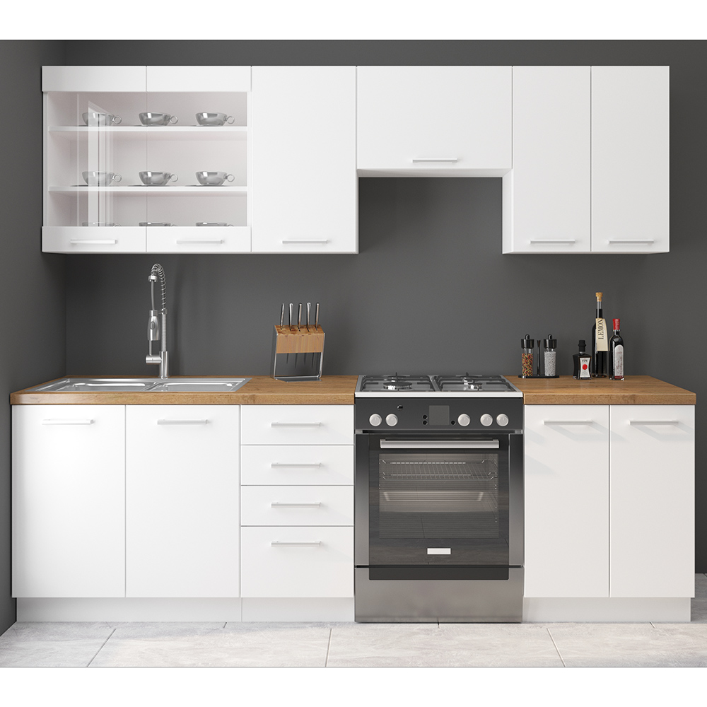 EKO WHITE | horní skřínka 80G-72 2F policová | 80 cm | bílá mat