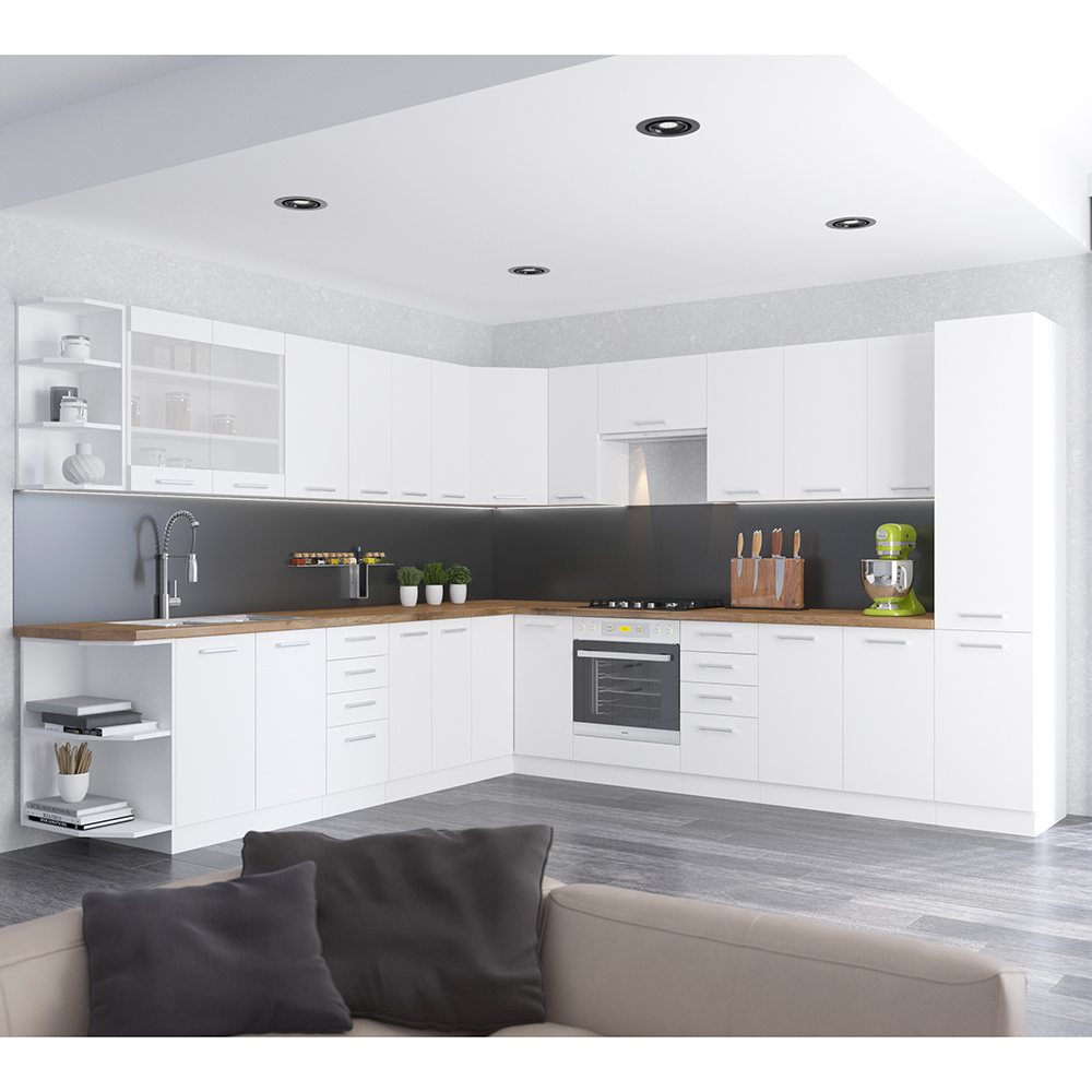 EKO WHITE | horní skřínka 80G-72 2F policová | 80 cm | bílá mat