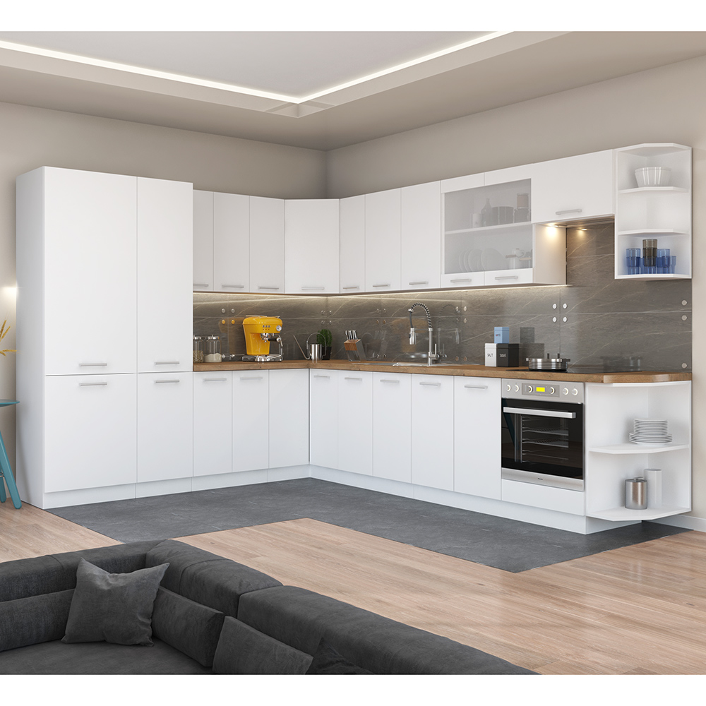 EKO WHITE | horní skřínka 58x58 GN-72 1F rohová | 58,5x58,5 cm | bílá mat